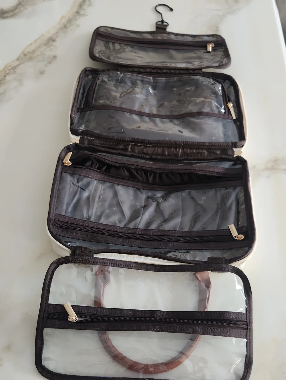 Foldable Clear Cosmetic Hanging Travel Organizer Bag